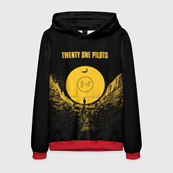 Толстовка-худи мужская Twenty One Pilots: Yellow Moon, цвет: 3D-красный