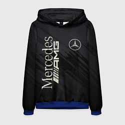 Толстовка-худи мужская Mercedes AMG: Black Edition, цвет: 3D-синий
