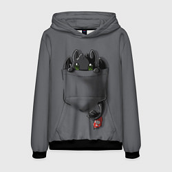 Толстовка-худи мужская Фурия в кармане, цвет: 3D-черный