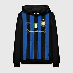 Толстовка-худи мужская Internazionale Milano, цвет: 3D-черный