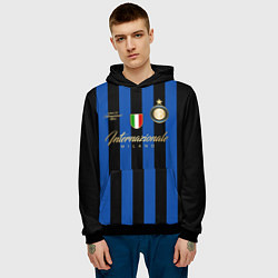 Толстовка-худи мужская Internazionale Milano, цвет: 3D-черный — фото 2