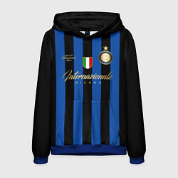 Толстовка-худи мужская Internazionale Milano, цвет: 3D-синий