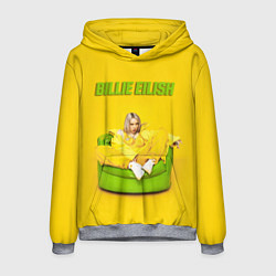 Толстовка-худи мужская Billie Eilish: Yellow Mood, цвет: 3D-меланж