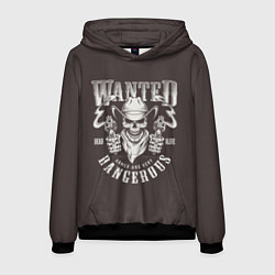 Толстовка-худи мужская Wanted Dangerous, цвет: 3D-черный