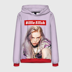 Толстовка-худи мужская Billie Eilish: Bored, цвет: 3D-красный