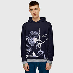 Толстовка-худи мужская Бездомный бог, цвет: 3D-меланж — фото 2