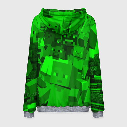 Мужская толстовка Minecraft game characters / 3D-Меланж – фото 2