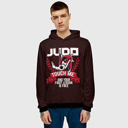 Толстовка-худи мужская Judo: Touch Me, цвет: 3D-черный — фото 2