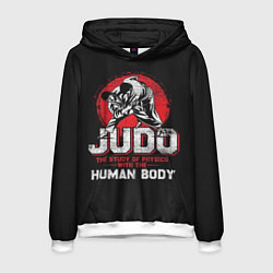 Толстовка-худи мужская Judo: Human Body, цвет: 3D-белый