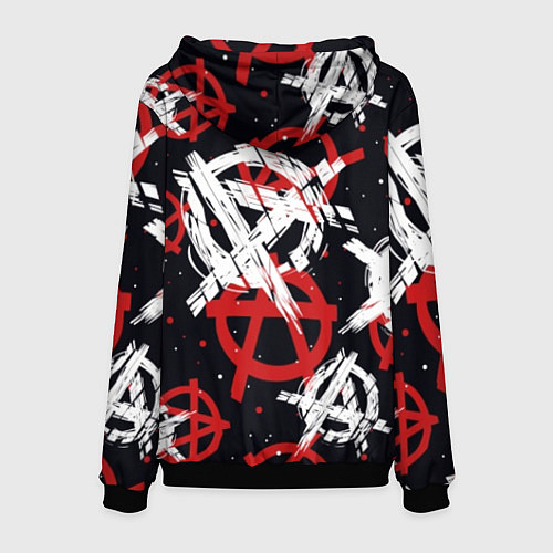 Мужская толстовка Анархия - паттерн / 3D-Черный – фото 2