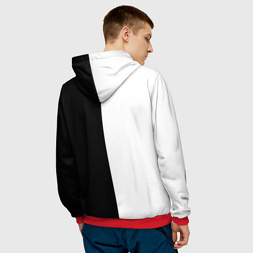 Мужская толстовка ЪУЪ СЪУКА: ЧБ / 3D-Красный – фото 4