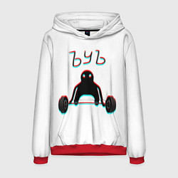 Толстовка-худи мужская ЪУЪ СЪУКА КАЧОК, цвет: 3D-красный