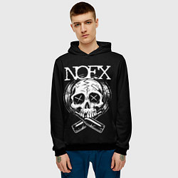 Толстовка-худи мужская NOFX Skull, цвет: 3D-черный — фото 2