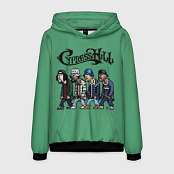 Толстовка-худи мужская Cypress Hill - пиксели, цвет: 3D-черный