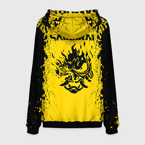 Мужская толстовка Cyberpunk 2077 Samurai logo / 3D-Черный – фото 2