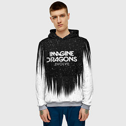Толстовка-худи мужская IMAGINE DRAGONS, цвет: 3D-меланж — фото 2