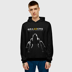 Толстовка-худи мужская Brazzers - casting producer, цвет: 3D-черный — фото 2