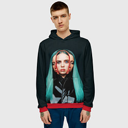 Толстовка-худи мужская BILLIE EILISH, цвет: 3D-красный — фото 2