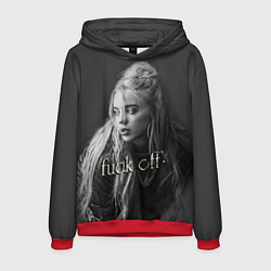 Толстовка-худи мужская Billie Eilish fak off, цвет: 3D-красный