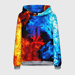 Толстовка-худи мужская L letter fire, цвет: 3D-меланж