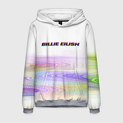 Толстовка-худи мужская BILLIE EILISH: White Glitch, цвет: 3D-меланж