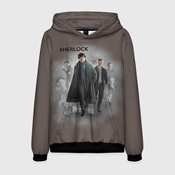 Толстовка-худи мужская Sherlock, цвет: 3D-черный