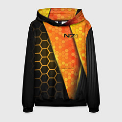 Толстовка-худи мужская Mass Effect N7, цвет: 3D-черный