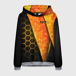 Толстовка-худи мужская Mass Effect N7, цвет: 3D-меланж