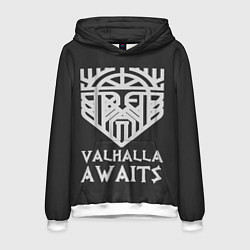 Толстовка-худи мужская Valhalla awalts, цвет: 3D-белый