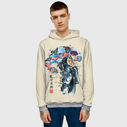 Толстовка-худи мужская Приключения ДжоДжо, цвет: 3D-меланж — фото 2