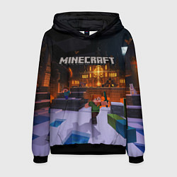 Толстовка-худи мужская MINECRAFT, цвет: 3D-черный