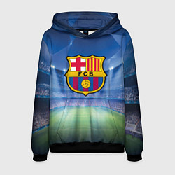 Толстовка-худи мужская FC Barcelona, цвет: 3D-черный