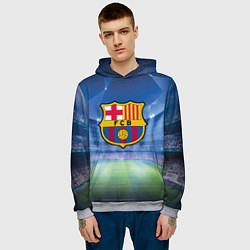 Толстовка-худи мужская FC Barcelona, цвет: 3D-меланж — фото 2