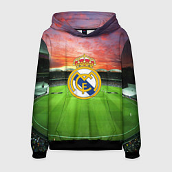 Толстовка-худи мужская FC Real Madrid, цвет: 3D-черный