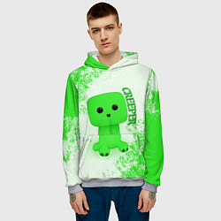 Толстовка-худи мужская MINECRAFT CREEPER, цвет: 3D-меланж — фото 2