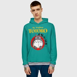 Толстовка-худи мужская Totoro, цвет: 3D-меланж — фото 2