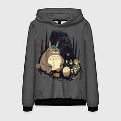 Толстовка-худи мужская Totoro, цвет: 3D-черный