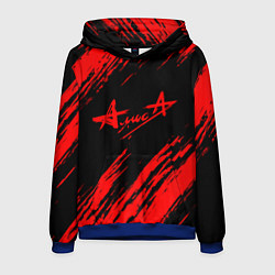 Толстовка-худи мужская АлисА, цвет: 3D-синий