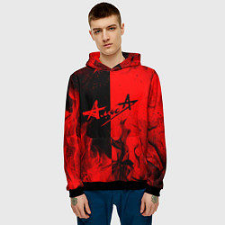 Толстовка-худи мужская АлисА, цвет: 3D-черный — фото 2