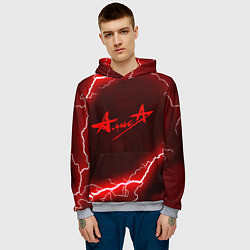 Толстовка-худи мужская АлисА, цвет: 3D-меланж — фото 2