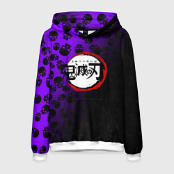 Толстовка-худи мужская Kimetsu no Yaiba, цвет: 3D-белый