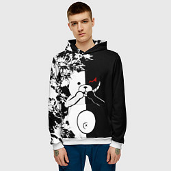 Толстовка-худи мужская Monokuma, цвет: 3D-белый — фото 2
