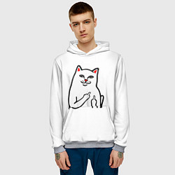 Толстовка-худи мужская Meme Cat, цвет: 3D-меланж — фото 2