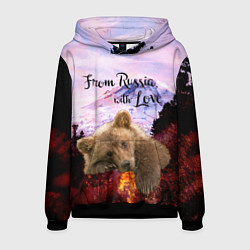 Толстовка-худи мужская Из России с любовью, цвет: 3D-черный