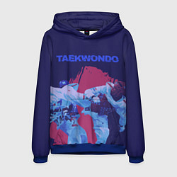 Толстовка-худи мужская Taekwondo, цвет: 3D-синий