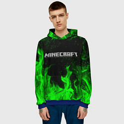 Толстовка-худи мужская MINECRAFT, цвет: 3D-синий — фото 2