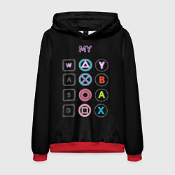Толстовка-худи мужская My Way, цвет: 3D-красный