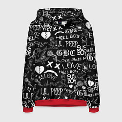 Толстовка-худи мужская LIL PEEP LOGOBOMBING, цвет: 3D-красный