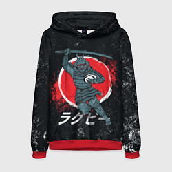 Толстовка-худи мужская Регби Япония, 2019, цвет: 3D-красный