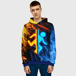 Толстовка-худи мужская PORTAL, цвет: 3D-синий — фото 2